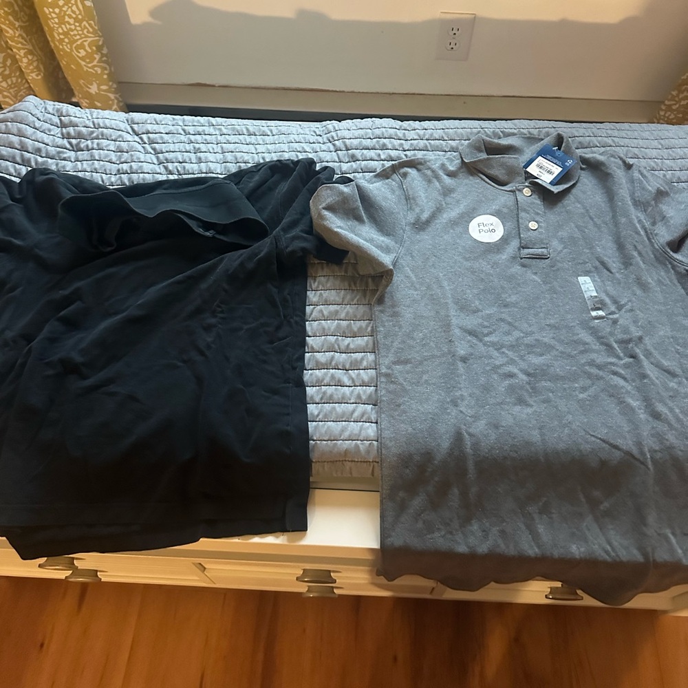 Gray and Black Polo Shirts